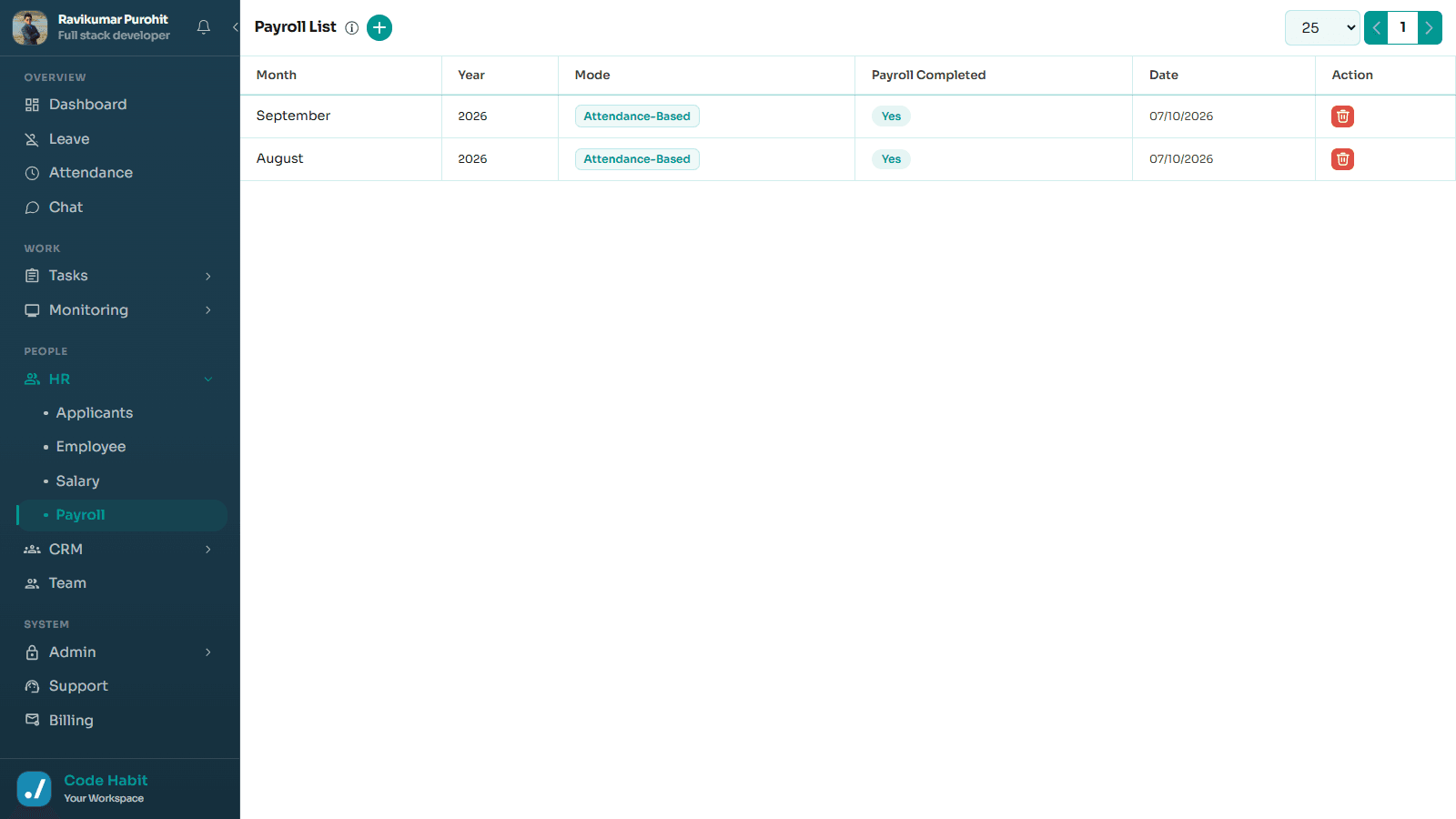 Automated Payroll Overview & Salary Slips